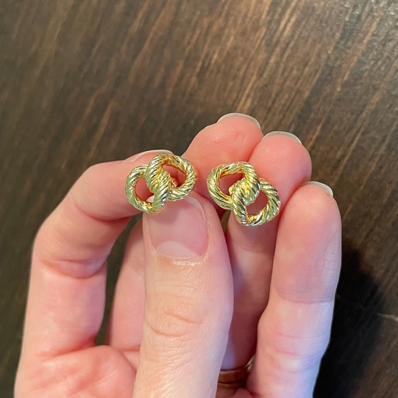 DIOR 14K Gold Maritime Post Earrings - Picture 2 of 6